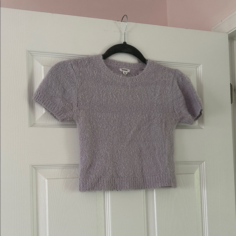 Garage Lilac Lavender Fuzzy Baby Tee